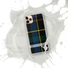 Bold Plaid Heritage Clear Case for iPhone — classic tartan plaid pattern in black with royal blue, fire red, golden yellow