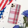 Classic Holiday Plaid Clear Case for iPhone — classic tartan plaid pattern in crimson red, deep navy, forest green