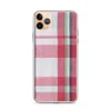 Classic Holiday Plaid Clear Case for iPhone — classic tartan plaid pattern in crimson red, deep navy, forest green