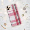 Classic Holiday Plaid Clear Case for iPhone — classic tartan plaid pattern in crimson red, deep navy, forest green