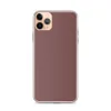 Deep Burgundy Texture Clear Case for iPhone — deep burgundy woven textile texture in rich merlot tones with subtle dot