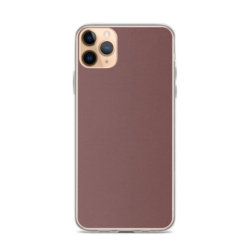 Deep Burgundy Texture Clear Case for iPhone — deep burgundy woven textile texture in rich merlot tones with subtle dot