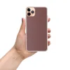 Deep Burgundy Texture Clear Case for iPhone — deep burgundy woven textile texture in rich merlot tones with subtle dot