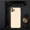 Delicate Cross Stitch Clear Case for iPhone — repeating diagonal lattice of dashed lines and small X cross marks on a soft