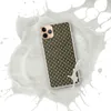 Woven Texture Clear Case for iPhone — tightly woven basket weave pattern in olive green and warm beige tones