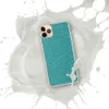 Teal Knit Texture Clear Case for iPhone — seamless teal stockinette knit stitch pattern with subtle turquoise tone