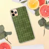 Cozy Knit Green Texture Clear Case for iPhone — seamless olive green knitted fabric texture with realistic interlocking yarn