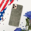 Woven Earth Texture Clear Case for iPhone — tightly woven horizontal line texture in layered taupe, charcoal, and warm grey