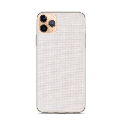 solid white woven textile texture with subtle natural fiber variation on a light neutral background on mockup Pure Clarity Minimal Case - default view