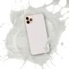 Pure Clarity Minimal Clear Case for iPhone — solid white woven textile texture with subtle natural fiber variation