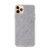 Silver Mist Minimal Clear Case for iPhone — soft heathered silver and light grey mist texture with subtle depth and a smooth