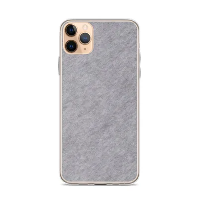 soft heathered silver and light grey mist texture with subtle depth and a smooth felt-like surface on mockup Silver Mist Minimal Clear Case - default view