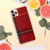 Classic Red Tartan Plaid Clear Case for iPhone — red tartan plaid pattern with deep black bands and white pinstripes