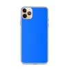Electric Blue Serenity Clear Case for iPhone — solid electric blue textured surface with subtle crackle-like light veining
