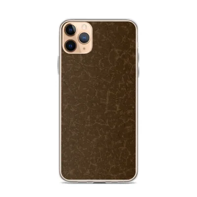 cracked dry earth texture in deep chocolate brown with a fine network of fracture lines across the surface on mockup Cracked Earth Brown Case - default view
