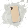 Desert Sand Minimalist Clear Case for iPhone — soft warm beige speckled texture resembling desert sand on a light tan