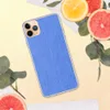 Cobalt Weave Clear Case for iPhone — closeup woven fabric texture in layered cobalt and cornflower blue tones with a fine