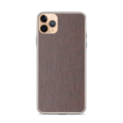 fine micro-grid woven pattern in deep burgundy and charcoal tones on a dark background on mockup Dark Woven Texture Clear Case - default view