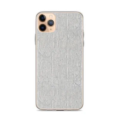 close-up of light gray concrete surface with subtle vertical striations and natural plaster-like variation in soft cool tones on mockup Stone Gray Texture Clear Case - default view