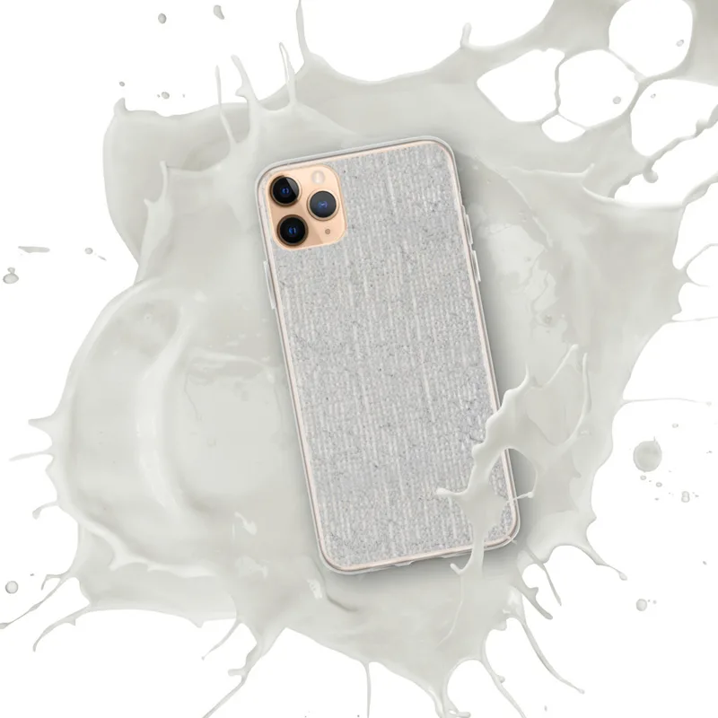 Stone Gray Texture Clear Case for iPhone — close-up of light gray concrete surface with subtle vertical striations