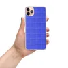 Electric Blue Quilted Grid Clear Case for iPhone — electric blue quilted fabric with a stitched rectangular grid pattern