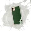 Forest Green Grid Clear Case for iPhone — deep hunter green quilted fabric pattern with a precise stitched grid of evenly