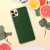 Forest Green Grid Clear Case for iPhone — deep hunter green quilted fabric pattern with a precise stitched grid of evenly