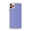 Periwinkle Woven Texture Clear Case for iPhone — fine checkerboard woven pattern in periwinkle blue with subtle tonal