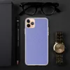 Periwinkle Woven Texture Clear Case for iPhone — fine checkerboard woven pattern in periwinkle blue with subtle tonal