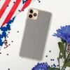 Slate Micro Check Clear Case for iPhone — fine micro-checkerboard woven pattern in muted slate and warm taupe with subtle