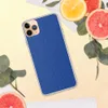 Bold Blue Woven Texture Clear Case for iPhone — close-up woven textile texture in deep cobalt and royal blue with tight