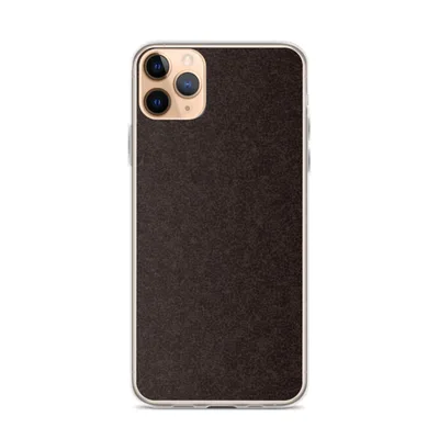 cracked earth texture in deep espresso and dark brown tones with fine fracture lines forming an irregular organic mosaic pattern on mockup Dark Crackle Earth Clear Case - default view