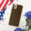 Rich Earth Tones Clear Case for iPhone — deep warm brown solid color with subtle texture variation across a matte earthy