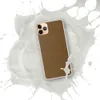 Burnished Leather Texture Clear Case for iPhone — fine crackled leather grain pattern in warm sienna and tan tones
