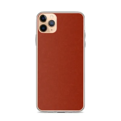 deep crimson red surface with a subtle crackled lacquer texture pattern in tonal dark red on a warm scarlet background on mockup Crimson Ember Clear Case - default view