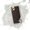 Dark Quilted Leather Diamond Clear Case for iPhone — diagonal diamond quilt pattern in deep dark brown with fine dashed