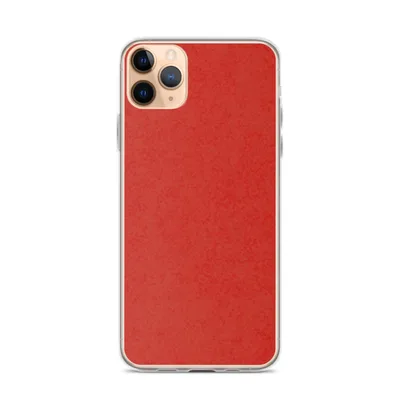 mottled crimson red texture with subtle tonal variation across a warm scarlet background on mockup Bold Crimson Texture Clear Case - default view