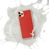 Bold Crimson Texture Clear Case for iPhone — mottled crimson red texture with subtle tonal variation across a warm scarlet