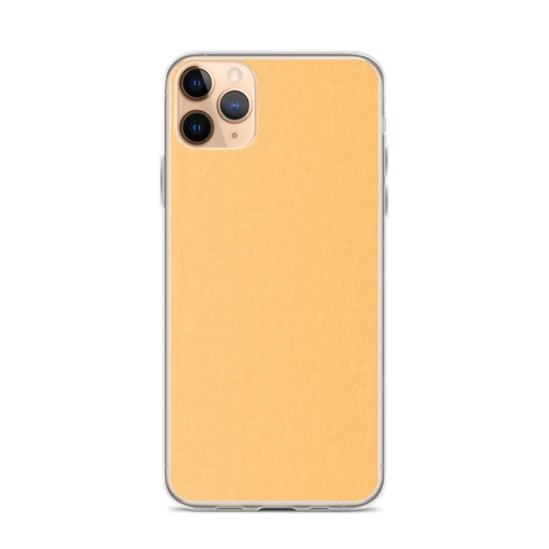 Golden Peach Minimalist Clear Case for iPhone — solid warm golden peach flat color wash on a smooth, evenly toned surface