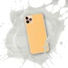 Golden Peach Minimalist Clear Case for iPhone — solid warm golden peach flat color wash on a smooth, evenly toned surface