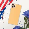 Golden Peach Minimalist Clear Case for iPhone — solid warm golden peach flat color wash on a smooth, evenly toned surface