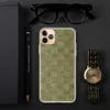 Woven Basket Weave Clear Case for iPhone — repeating grid of alternating horizontal and vertical woven stripe squares