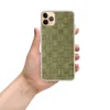 Woven Basket Weave Clear Case for iPhone — repeating grid of alternating horizontal and vertical woven stripe squares