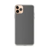 Slate Linen Texture Clear Case for iPhone — close-up woven linen fabric texture in muted charcoal and slate gray tones