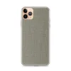 Subtle Texture Minimalist Clear Case for iPhone — fine woven textile pattern in muted sage green and warm grey tones