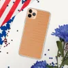 Warm Peach Woven Texture Clear Case for iPhone — close-up woven knit fabric texture in soft peach and apricot tones