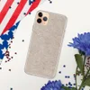 Raw Earth Texture Clear Case for iPhone — seamless herringbone pattern in warm taupe and greige tones with scattered color