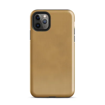 smooth brushed golden amber surface with subtle tonal texture variations and warm ochre undertones on Glossy Golden Warmth Minimalist Case - default view