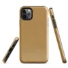 Glossy Golden Sand Texture Tough Case for iPhone — worn golden ochre painted surface with subtle brush strokes and scattered