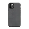 Matte Dark Knit Texture Tough Case for iPhone — close-up seamless dark charcoal knit fabric pattern with tiny scattered deep